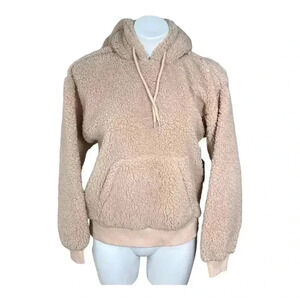 Brixton cloud Sherpa hoodie sweatshirt size small neutral new with tags